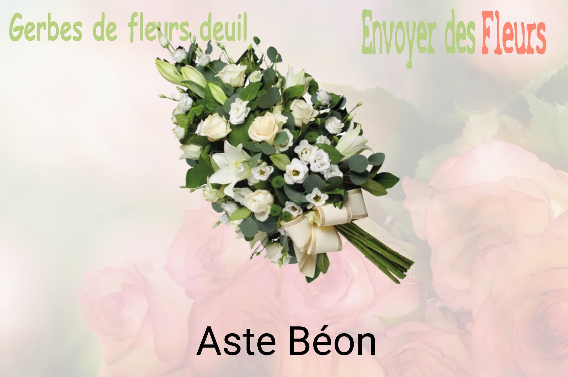 Gerbe de fleurs de deuil livrée à Aste-Béon